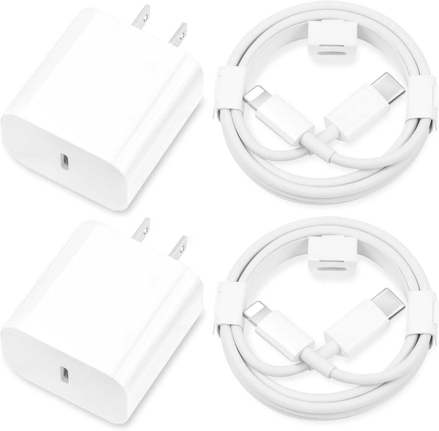 MAILESI for iPhone Charger Fast Charging,[MFi Certified] 2Pack 20W Type C Fast Charger Block with 6FT USB C Charger Cable Compatible for iPhone 14/13/12/11 Pro Max/11/Xs Max/XR/X,iPad,AirPods Pro