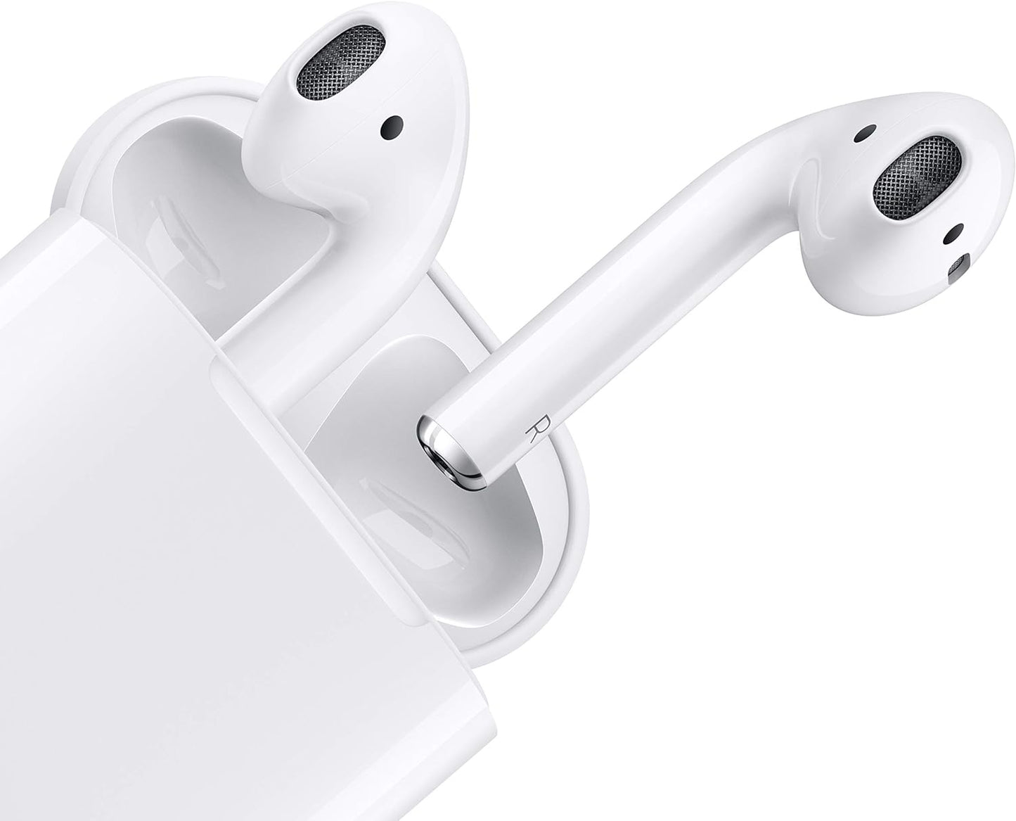 Apple AirPods (2nd Generation) Wireless Ear Buds, Bluetooth Headphones with Lightning Charging Case Included, Over 24 Hours of Battery Life, Effortless Setup for iPhone