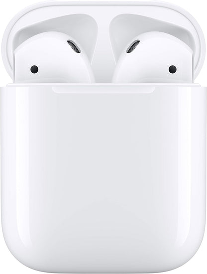 Apple AirPods (2nd Generation) Wireless Ear Buds, Bluetooth Headphones with Lightning Charging Case Included, Over 24 Hours of Battery Life, Effortless Setup for iPhone