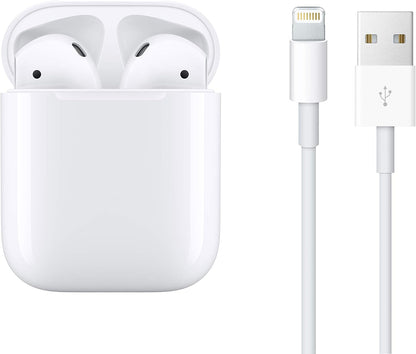 Apple AirPods (2nd Generation) Wireless Ear Buds, Bluetooth Headphones with Lightning Charging Case Included, Over 24 Hours of Battery Life, Effortless Setup for iPhone